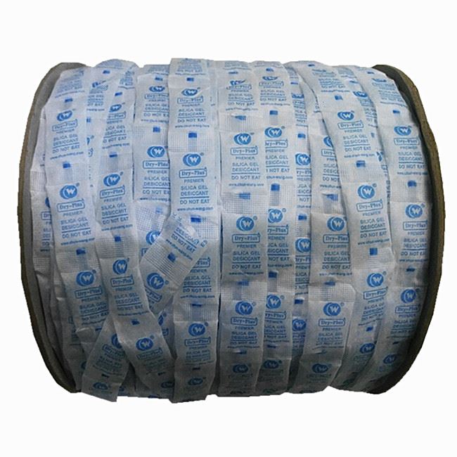 កញ្ចប់ឆ្នូតរបស់ Desiccant សម្រាប់អ្នកចែកចាយ Desiccant ដោយស្វ័យប្រវត្តិ 2 ក្រាម